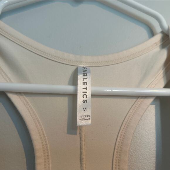 Fabletics Racerback Workout Tank Top – Off-White, Women’s Medium - Picture 3 of 4